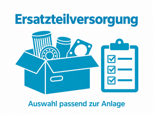 Ersatzteilversorgung: Auswahl passend zur Anlage.