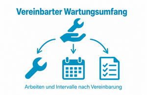 Wartung: Arbeiten und Intervalle nach Vereinbarung.